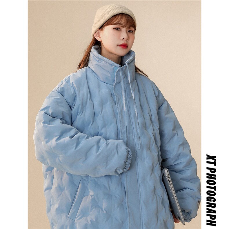 1定制面料中性风棉衣大码M-5XL半高领棉衣男外套女8707P125控168，男装棉衣，星座226-2