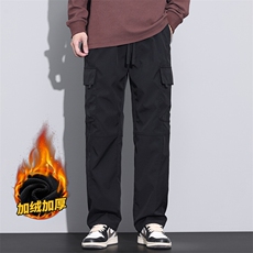 宽松加厚工装裤新款潮牌直筒阔腿男运动休闲裤Z9810-P50/加绒P55，男装工装外套，星座509