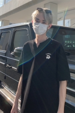 新款抖音直播得物痞帅肌理感V领短袖T7509P25控39，男装T恤，电商C408(原B339-1)