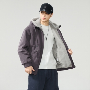 双面穿座山雕 棉服连帽加绒情侣外套 一件过冬原创双色银狐绒保暖图片
