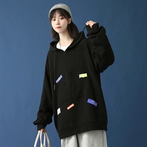 7XL-M2023秋季新款慵懒连帽卫衣男女无性别中性风上衣加肥加大码，男装卫衣，钱塘717(原712)