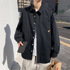衬衫男港风潮流纯色痞子帅气2026春夏季新款ins宽松外套CY084-P30，男装衬衫，星座412