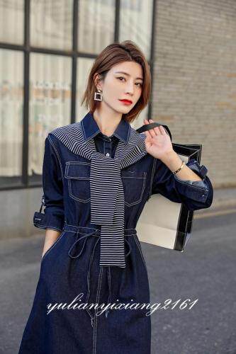 披肩牛仔连衣裙，女装连衣裙，雨恋依香