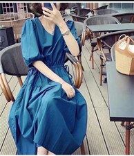 面料、高温砂洗工艺，气质又韩系，超好穿的连衣裙。，女装连衣裙，程稀