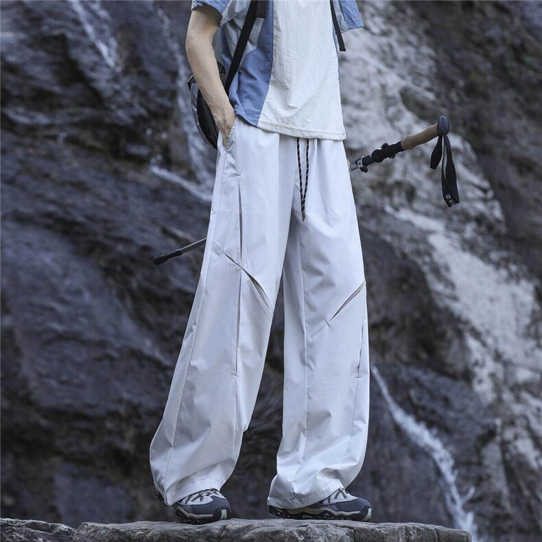 夏季个性透气孔冲锋裤休闲裤男设计感长裤子G1820/P4568,男装休闲裤,电商D202
