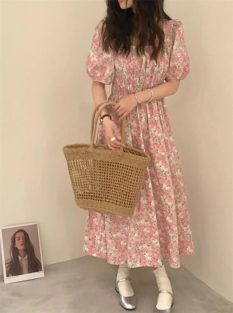 碎花清新连衣裙，女装连衣裙，raver