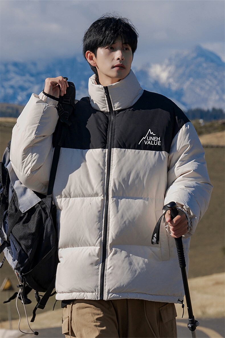 新疆山系冬款字母印花宽松立领休闲棉服A247-MY6255特批85控138,男装棉衣,电商A247
