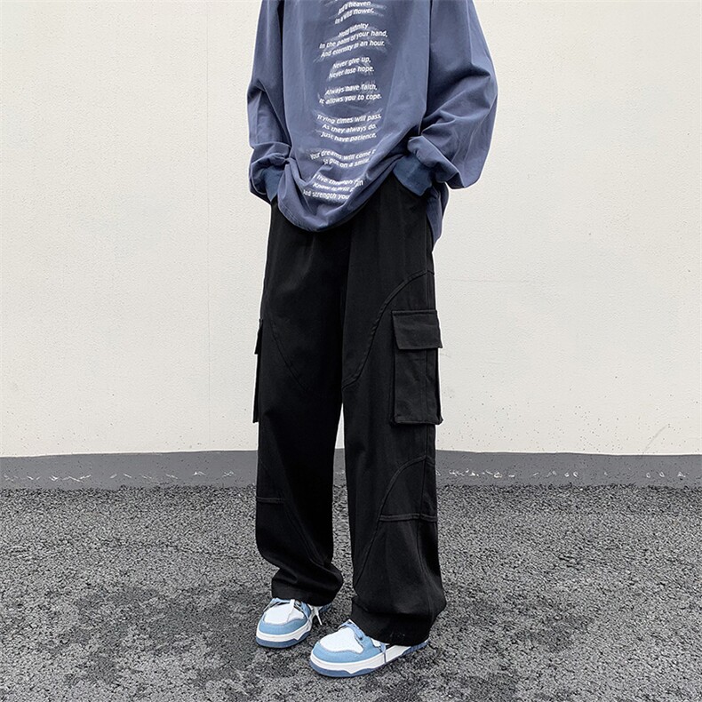 美式高街水洗牛仔裤男季新款直筒百搭休闲裤ins拖地裤K0522-P40,男装休闲裤,星座308B-1