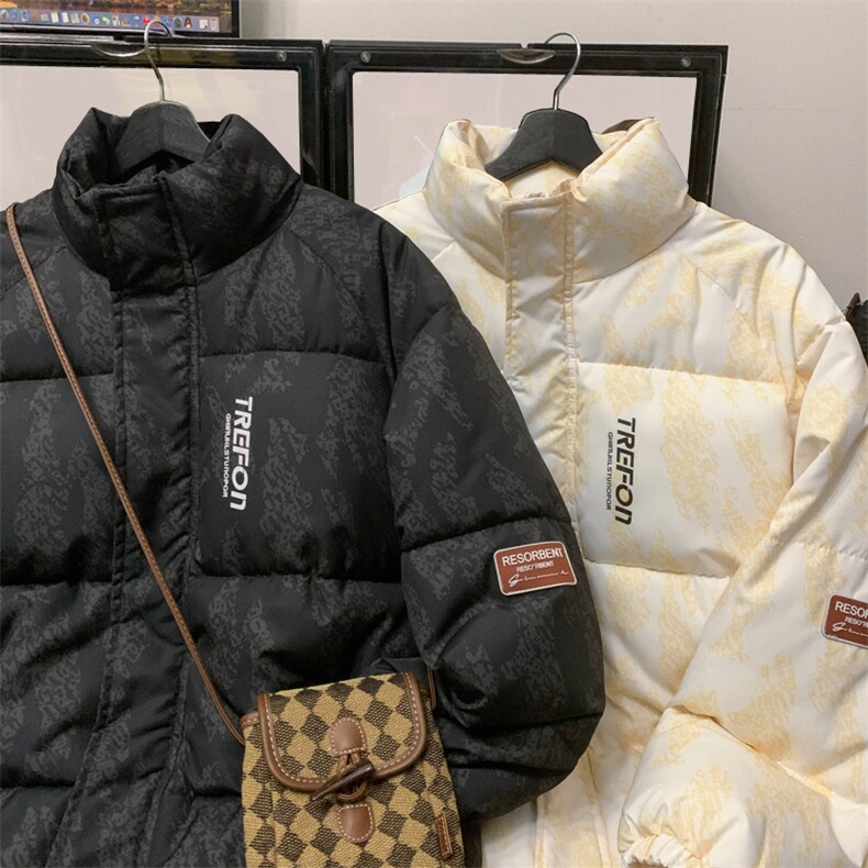 立领棉衣男女印花棉服新款冬装棉袄面包服外套3354-P70控108,男装棉衣,星座207