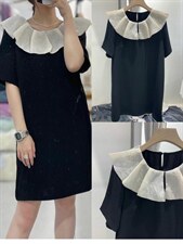 欧货同款荷叶边连衣裙，女装连衣裙，玩美