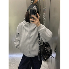 EE173-P88华棉奥粒绒400克秋冬加厚拉链开衫外套连帽保暖上衣，男装卫衣，星座911-3