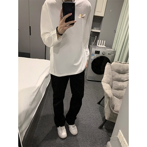 现货已做版权 秋冬打底潮仙鹤宽松纯棉长袖男 WY20-P30 控48图片