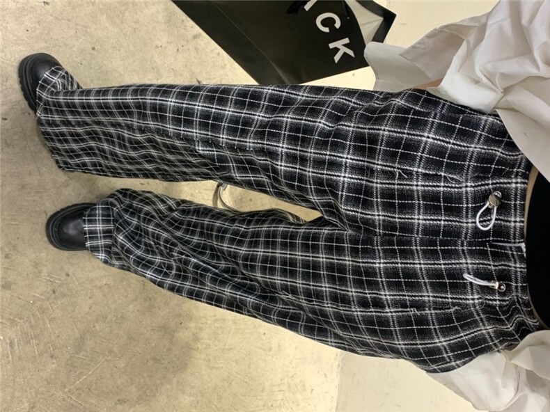 时尚格纹阔腿裤秋季洋气款，其它，Alissa Lin