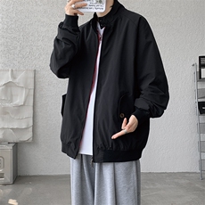 8XL-M美式复古棒球服外套男特大码潮牌双拉链立领夹克衫JK005P85，男装夹克，电商B312