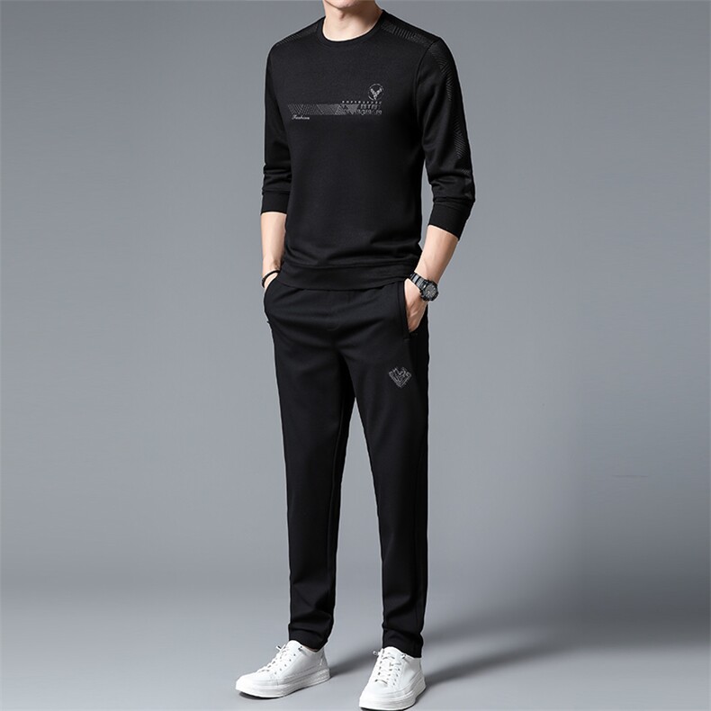 S3082-2钱塘2020-2中青年男士秋季新款时尚休闲帅气卫衣套装P127,男装休闲套装,钱塘207-2