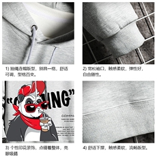 WY2218-P35纯棉连帽卫衣男大码运动帽衫宽松薄网格，男装卫衣，电商A040A