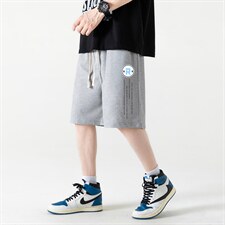 HD74168-P22华夫格短裤男大码宽松五分裤男直筒中裤，男装休闲裤，电商A040