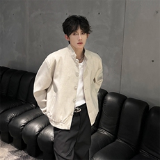 现货纯色个性立领小夹克男外套A071-3312-P98，男装夹克，电商A071