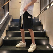直播品做旧重水洗立体裁剪拼接工装短裤五分裤K9805/P45黑色3，男装牛仔裤，电商A094