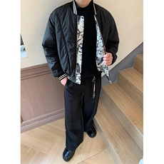 褶皱肌理双面穿棒球服男款春秋季复古宽松休闲夹克外套MY310，男装夹克，星座1116A（原606A-3）