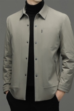 2023新款翻领纯色羽绒服男中年加厚保暖爸爸装冬季男士鹅绒外套，男装羽绒服，电商B212（原钱塘6029）