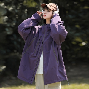 中性风工装冲锋衣男高品纯色宽松夹克外套DSA157B-J91-P60图片