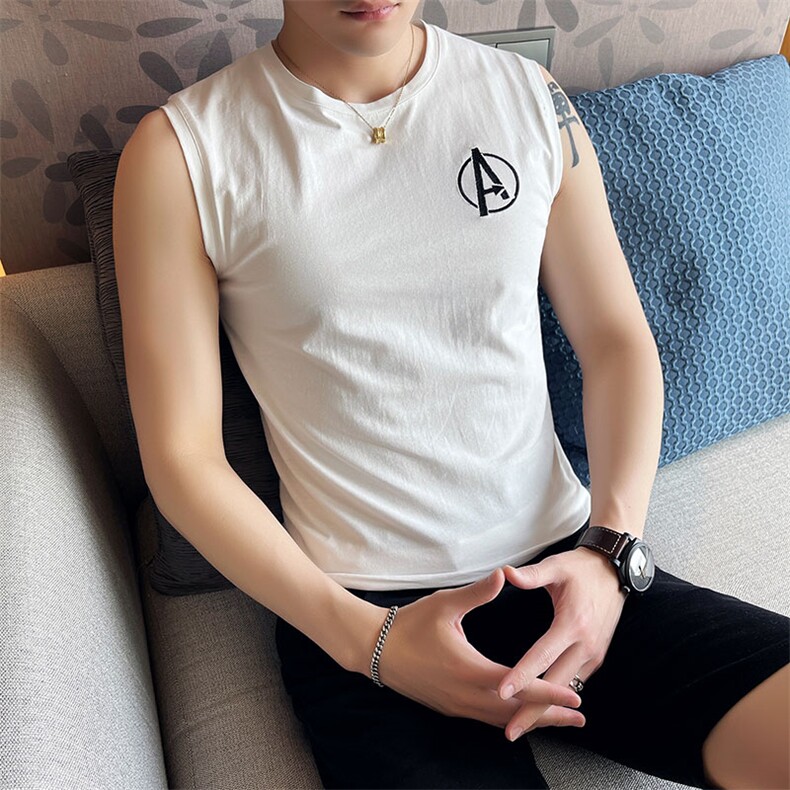 2024夏季新款修身坎肩无袖汗背心T恤男2212-特p27,男装背心/马甲,电商D303