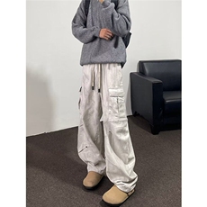 做旧扎染弯刀G工装休闲裤伞兵裤男女2025潮牌宽松长裤K5950-P69，男装工装外套，星座412-3