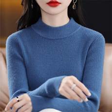 配大衣2025秋冬季内搭修身保暖毛衣女纯色针织衫超显瘦百搭打底衫，女装针织衫/毛衣，暖姿羊绒