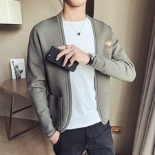 店主风高品质春款时尚小雏菊刺绣针织毛衣长袖开衫外搭V1015-P78，男装针织衫/毛衣，星座308A