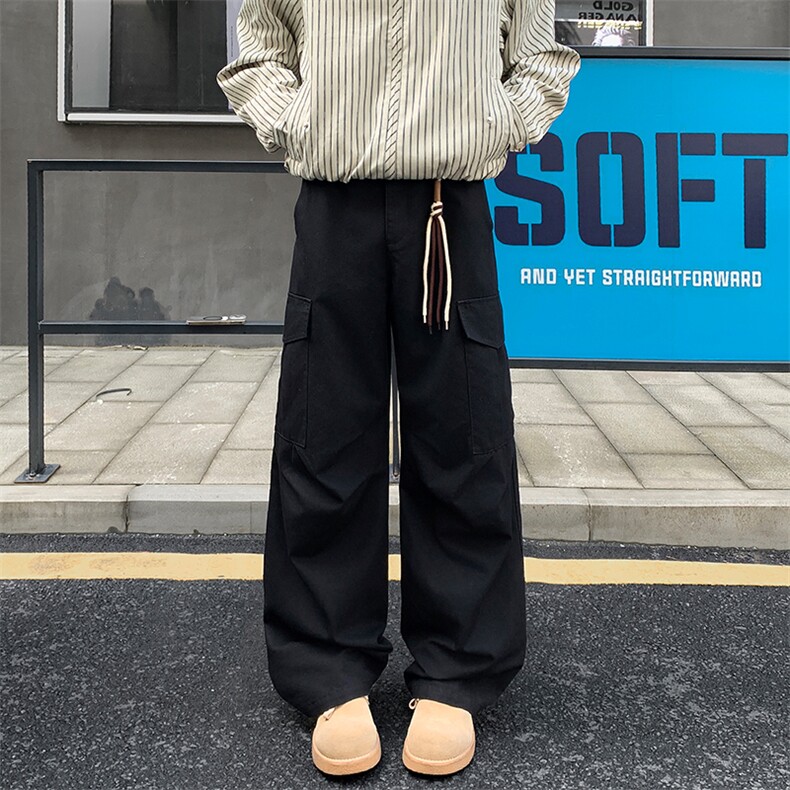 秋季高街复古纯棉多口袋直筒宽松休闲工装裤男K5984-特P60控108,男装工装外套,电商A001