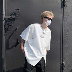 男装不规则解构拉链短袖T恤24夏季新款圆领上衣XZ514-2-20248-P58，男装T恤，星座514-2(原B239)