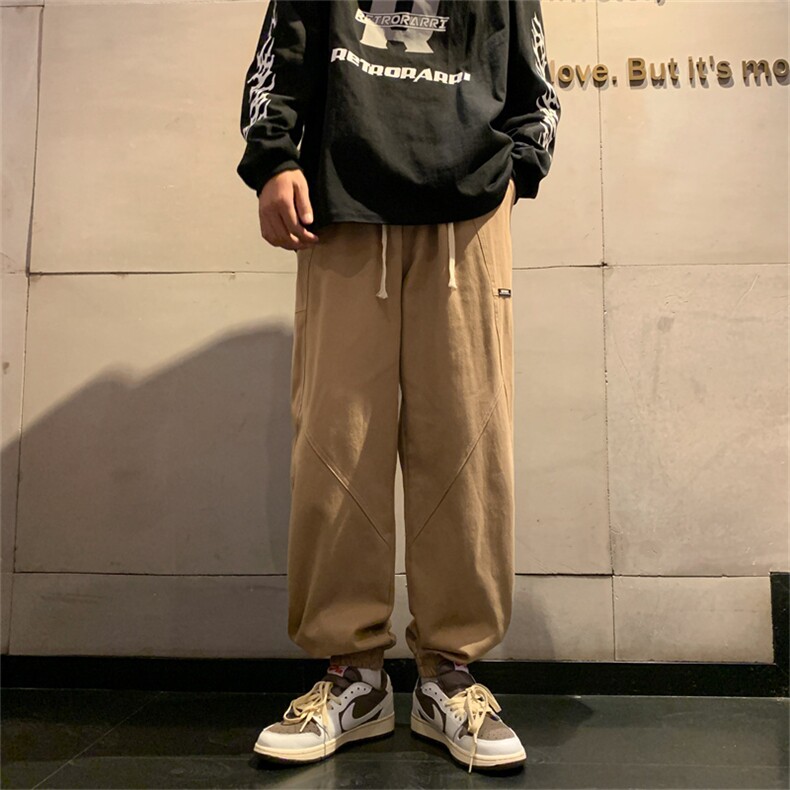 束脚裤男港风潮流帅气学生2023春秋季新款ins宽松休闲裤K2906-P39,男装休闲裤,星座412