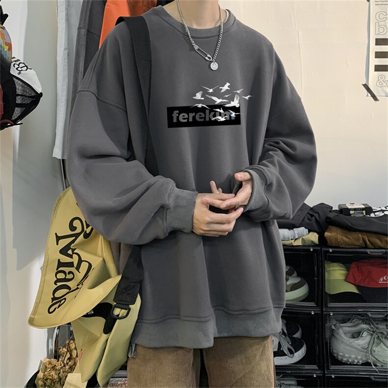 特P25控48秋冬新款男士圆领卫衣宽松休闲日常百搭上衣WQ2431,男装卫衣,电商B370
