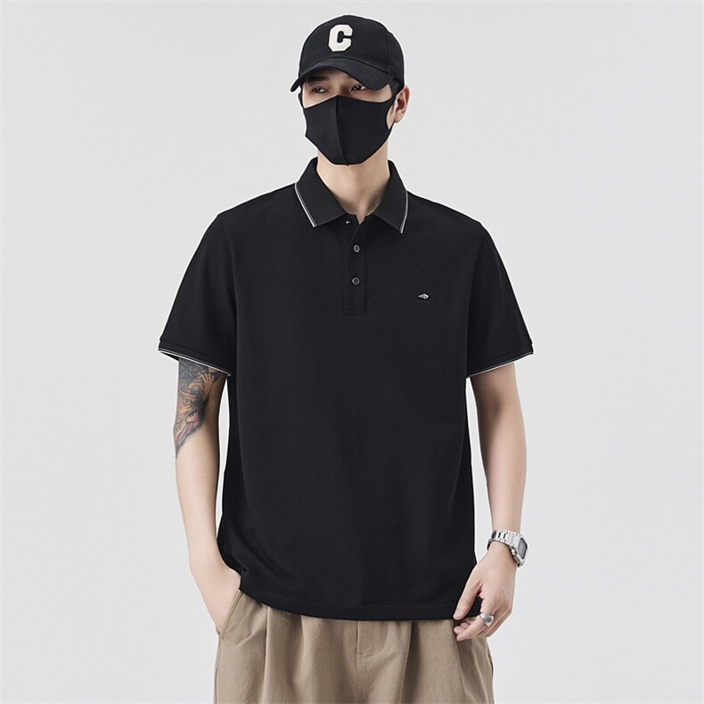 男士夏季新款时尚百搭休闲运动翻领半袖上衣PL8601-P65控105图片