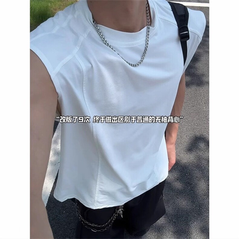 美式复古解构背心男款夏季吸汗透气健身运动坎肩B3967-特价17,男装背心/马甲,电商A007
