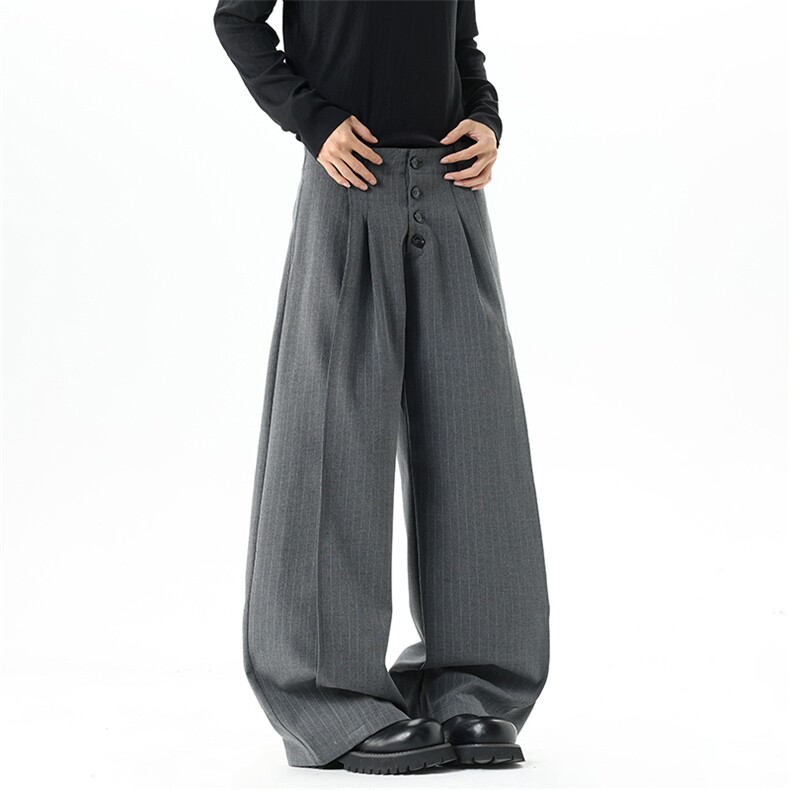 【现货】XZ1218XK023特价P56暗条纹褶皱多排扣休闲西裤，男装西裤，星座1218（原611-3）