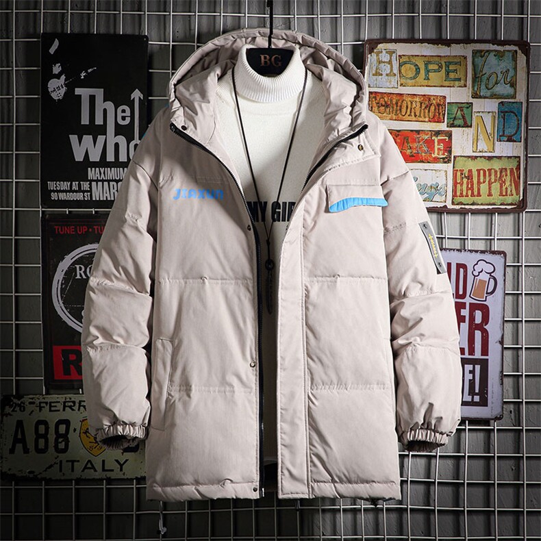 港风ins羽绒服男女同款带帽字母印花白鸭绒Y5813-P190【特价】,男装羽绒服,电商A007