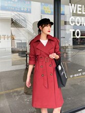 【现货】气质风衣外套，女装风衣，芷炫