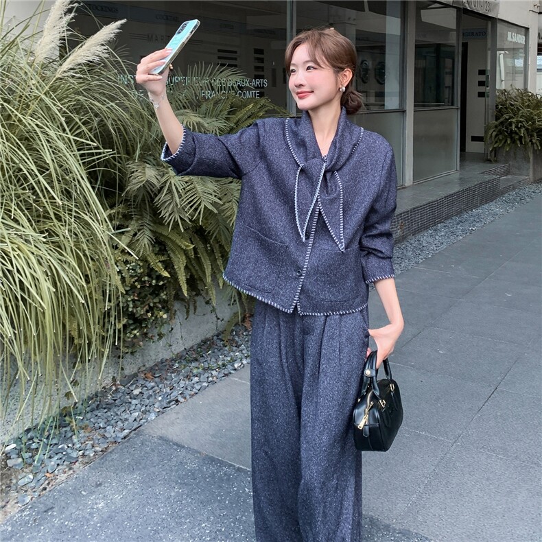 秋装新款现货高品质三件套套裤2C271-9562-P185K278,女装套装/套裙,2C271