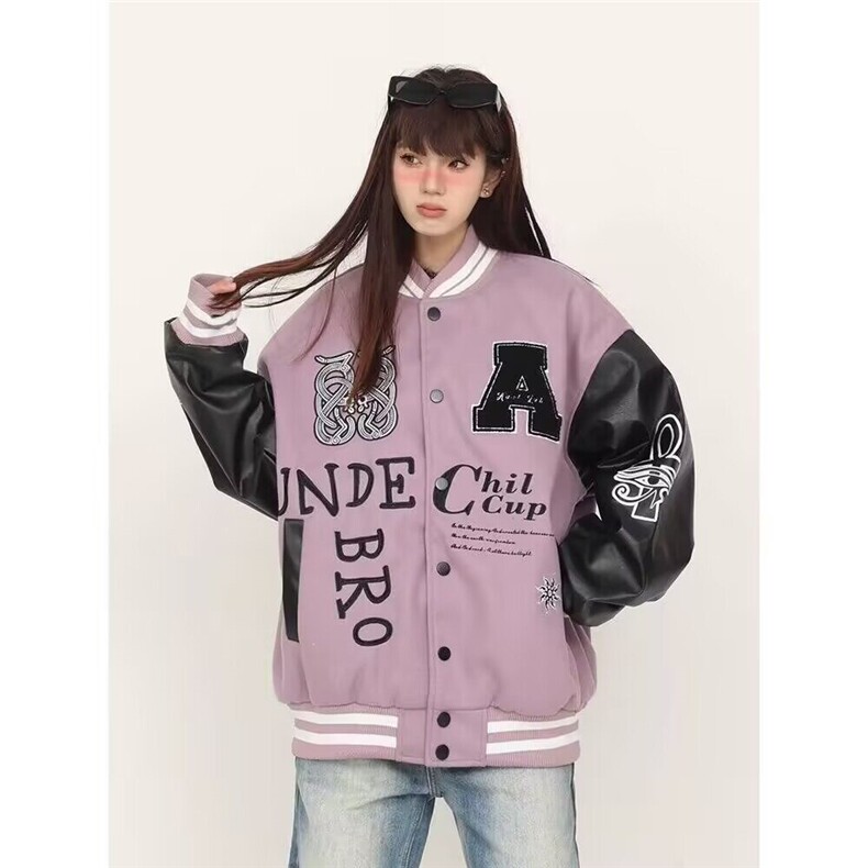 W9706-P70网图现货ins高街新款时尚个性棒球服嘻哈潮潮流夹克,男装夹克,星座1608-2