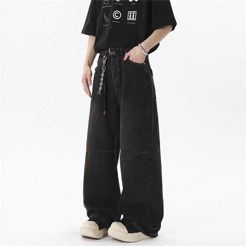 xz905-2-Z052#P65-（控98）高街美式水洗扎花工艺牛仔裤,男装牛仔裤,星座905-2