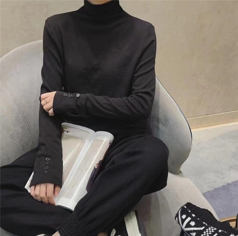 半高领打底衫，其它，简单小珍