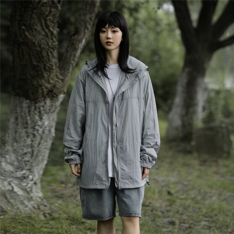防晒衣男女夏季薄款登山工装冲锋衣宽松防紫外线外套F09007-P45,男装夹克,星座308B-1
