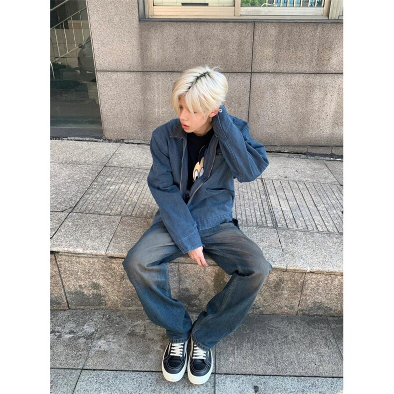 【有货】底特律工装外套男款潮牌高级感拼接夹克JK7704LL-特P68图片