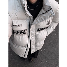 冬装pu皮羽绒棉服男潮牌面包服美式痞帅宽松高街加厚棉衣外套p98，男装棉衣，电商C307