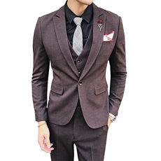 秋冬纯色西服套装三件套男小西装外套A470-TZ98，男装西服套装，电商A207