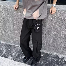 春夏新款美式复古水洗低腰百搭显瘦配腰带休闲阔腿裤长裤KZ65，男装休闲裤，星座1116A（原606A-3）
