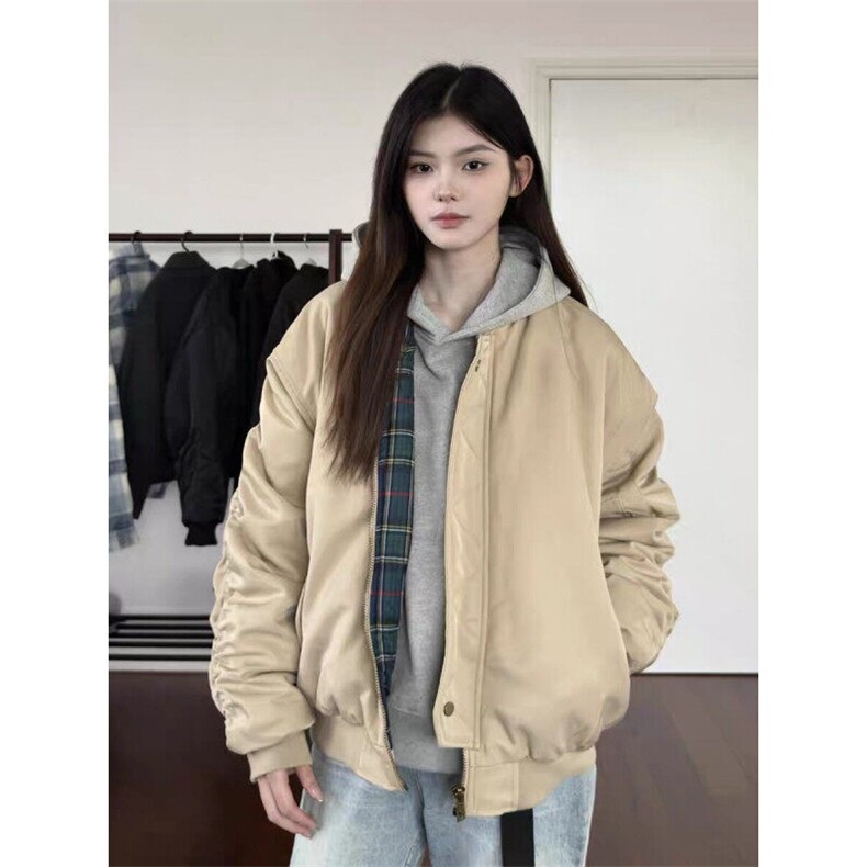 水洗美式复古cleanfit飞行夹克外套JK0115-P78图片