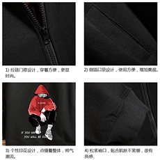 KS21051-P38连帽开衫卫衣男运动外套大码班服砖墙挂拍，男装卫衣，电商A040A